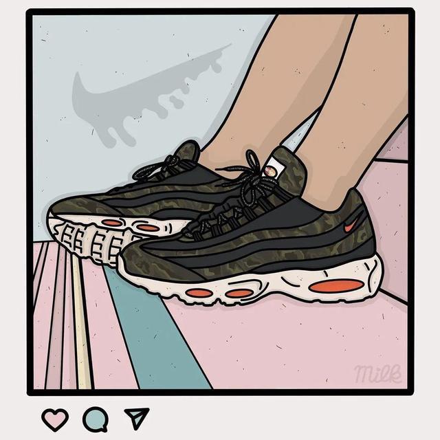 偏愛nike air max系列的這位插畫師,將球鞋畫出了