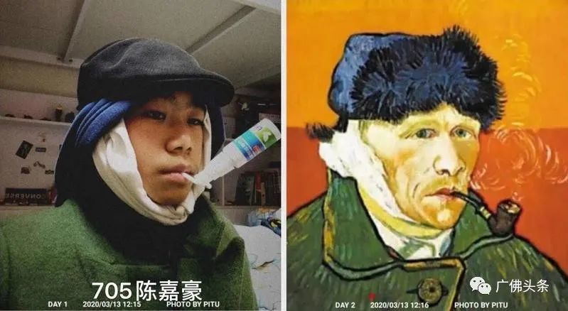 学生宅家花式cos世界名画,脑洞大开!