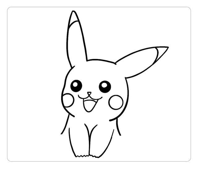 今天画一只萌萌的皮卡丘简笔画图文视频教程