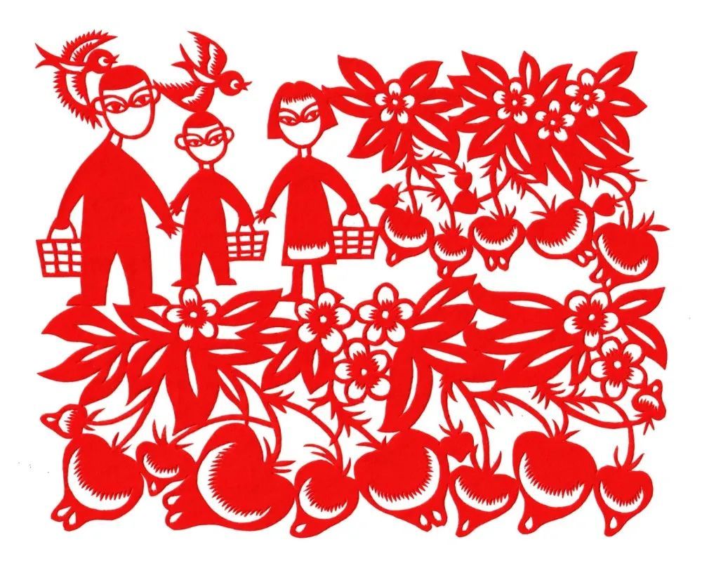 剪纸作品里的"春之风景"_腾讯新闻