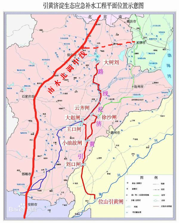 距離南水北調工程那麼近為什麼還要引黃河水入白洋淀