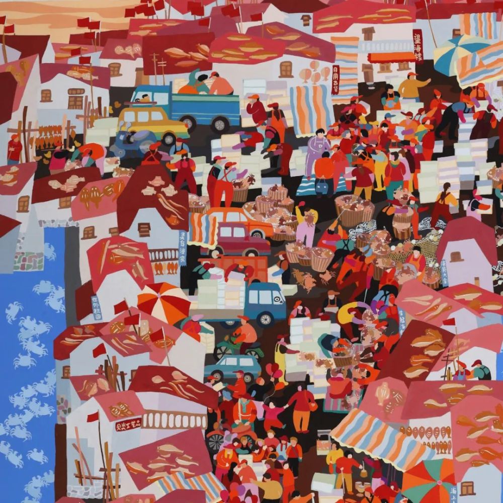 看了他创作的青岛"海味儿"年画,我彻底爱上了胶南年画!_腾讯新闻