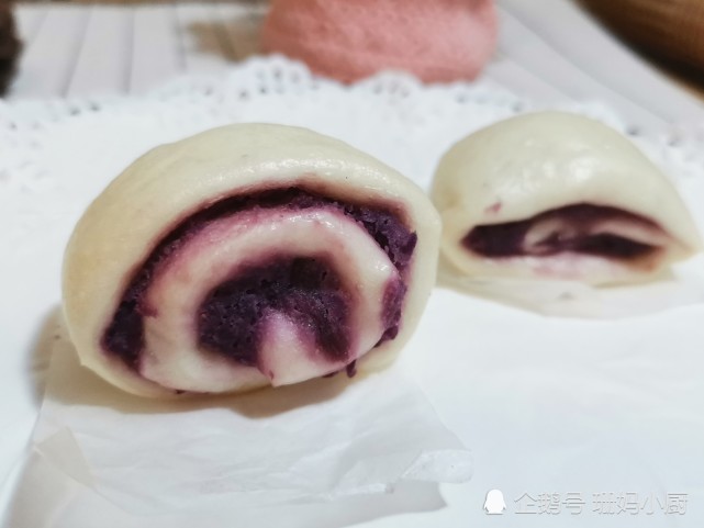 早餐教你做紫薯包卷比包子简单一看就懂学会了做给孩子吃