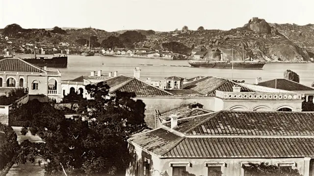 老照片甲午战争前的厦门鼓浪屿风景