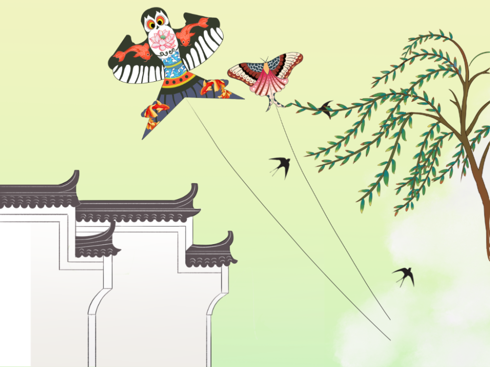 春日放纸鸢警惕这根线