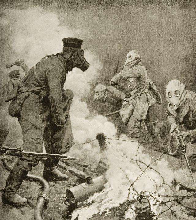 德军发动毒气战造成5000人死亡法国间谍用计2千马克获得秘密