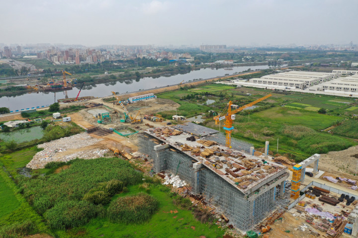 汕北大道龙湖段将建成汕头首座五塔斜拉桥