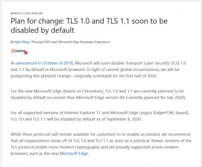 Edge IE TLS 1 0 1 1 