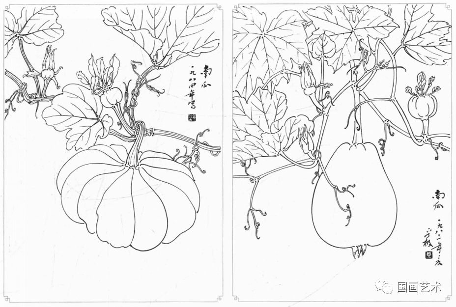 白描蔬果选页欣赏