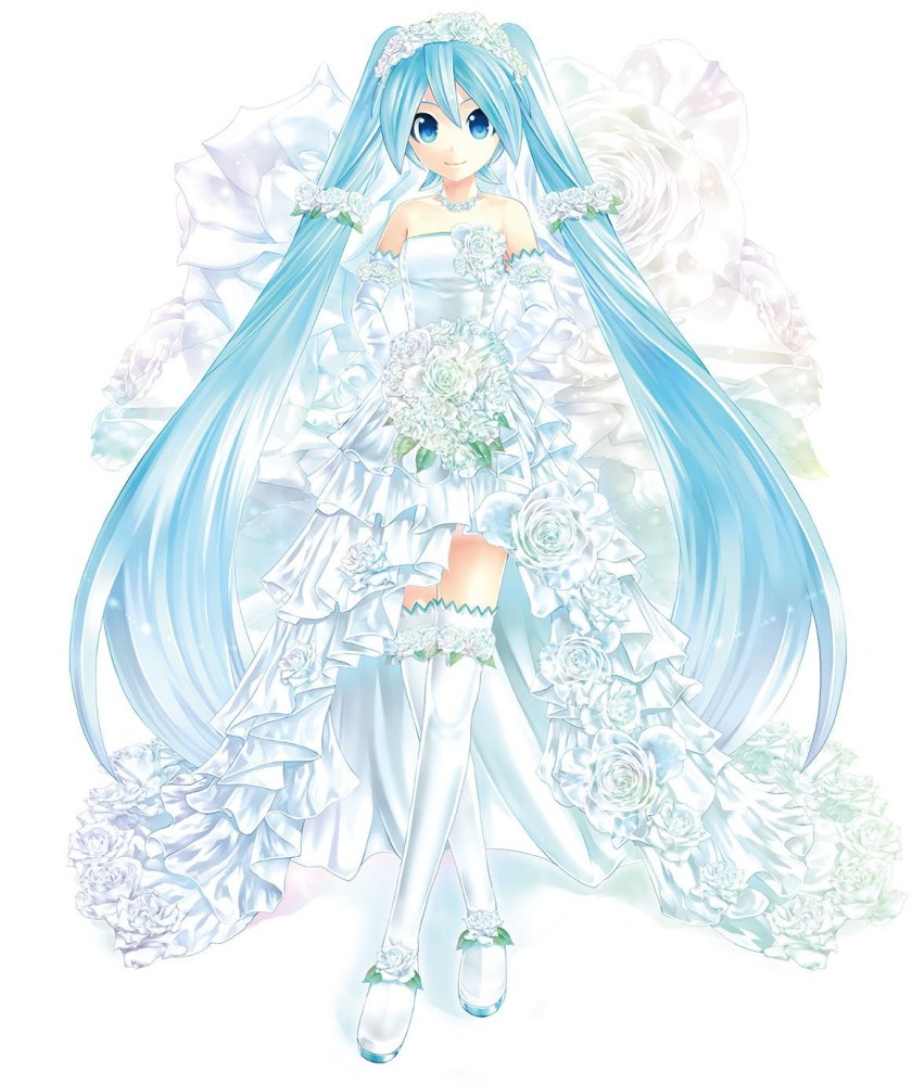 和初音结婚男人不止一个,官方发出几千结婚证,网友晒出婚纱初音_腾讯