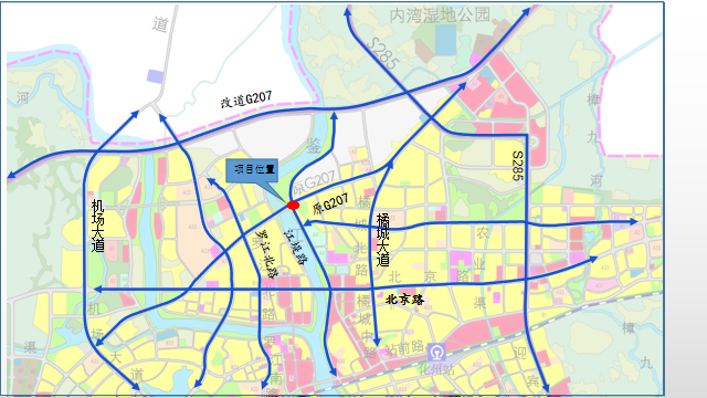 解決交叉口交通組織混亂問題,其中原國道g207是化州市與周邊地區聯繫