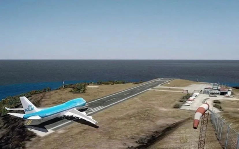 海荷兰加勒比区所属的萨巴岛,其跑道是世界上最短的民用机场跑道,全长