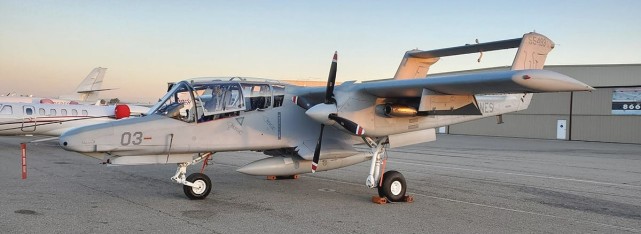 公司拥有的ov-10机队将具有先进的红外(flir)功能和link16数据链路