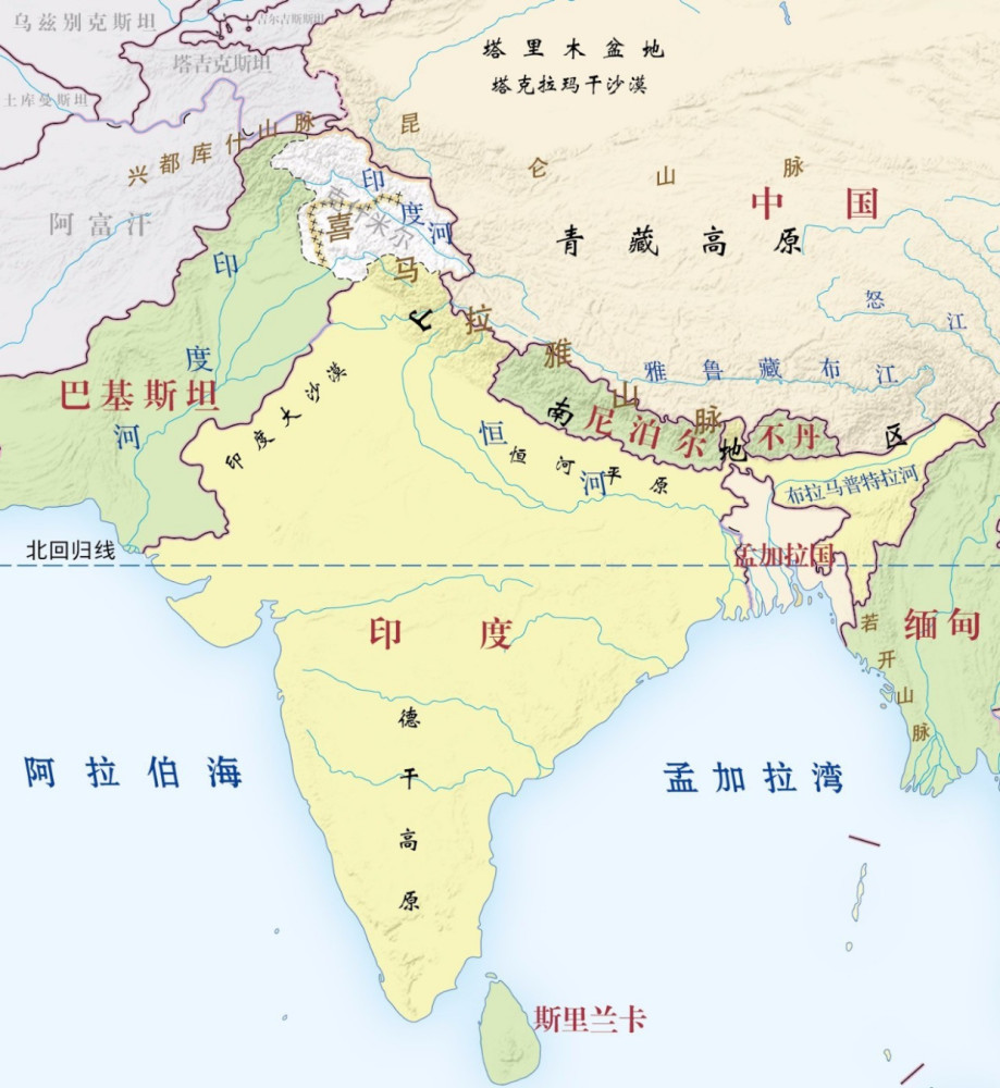 戰爭與衝突印度的7寸在西里古裡走廊還有3條發源於中國的河流