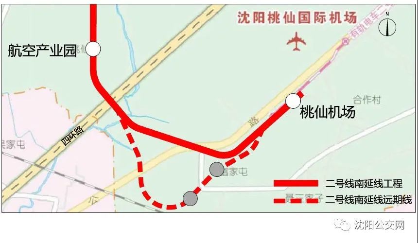 最新進機場方案從最新公佈的示意圖上不難看出,航空產業園站至桃仙