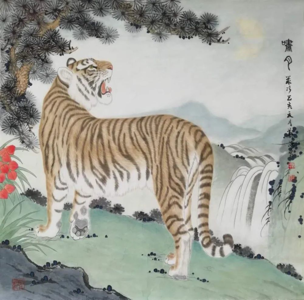 中国画虎百家之一,天津著名画家郑强作品欣赏