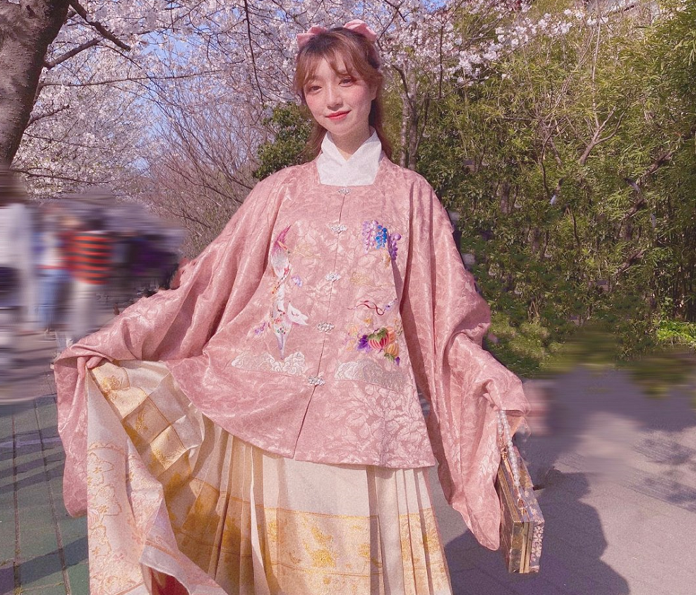 汉服明制汉服显老蜜桃色系汉服满满少女感