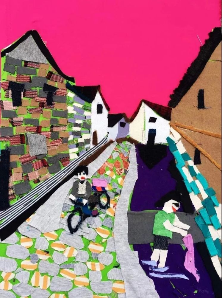 浙江:小桥流水,马头墙,石花窗……宁海这群小学生用碎布拼贴家乡古镇!