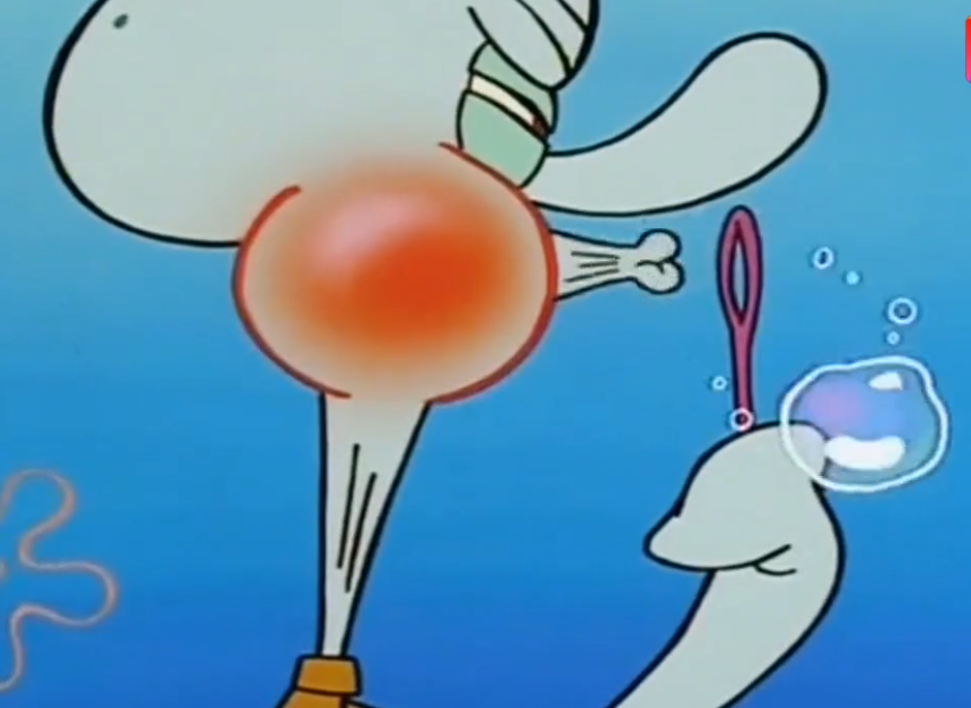 海绵宝宝:同样都是吹泡泡,海绵宝宝不错,看到章鱼哥:这是高手!