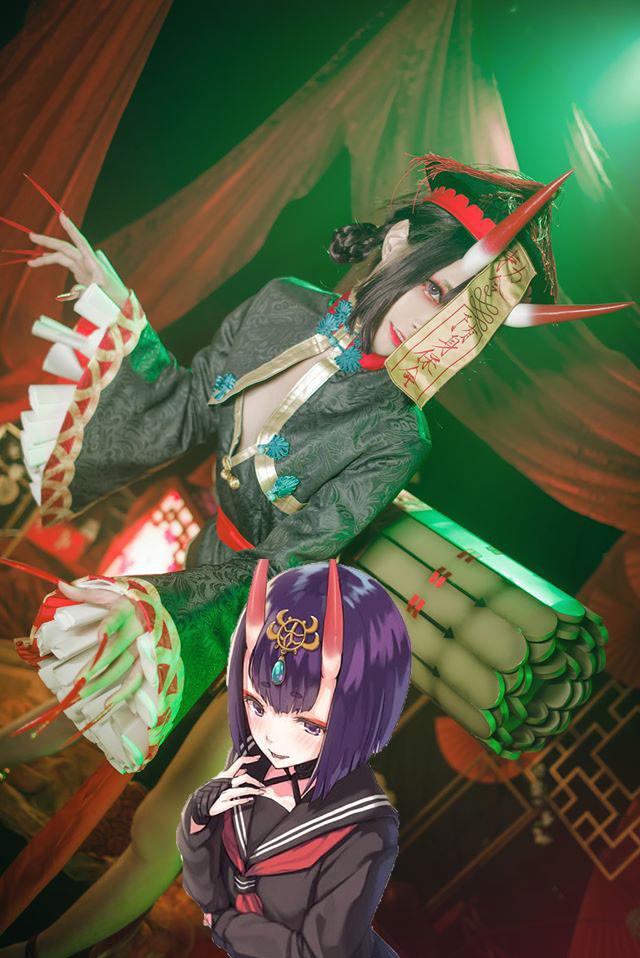 好可爱的一只僵尸酒吞cos,要组团当道士吗?