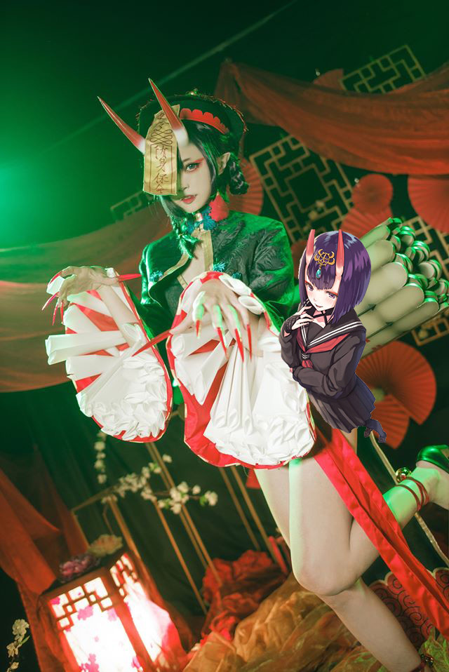 好可爱的一只僵尸酒吞cos,要组团当道士吗?