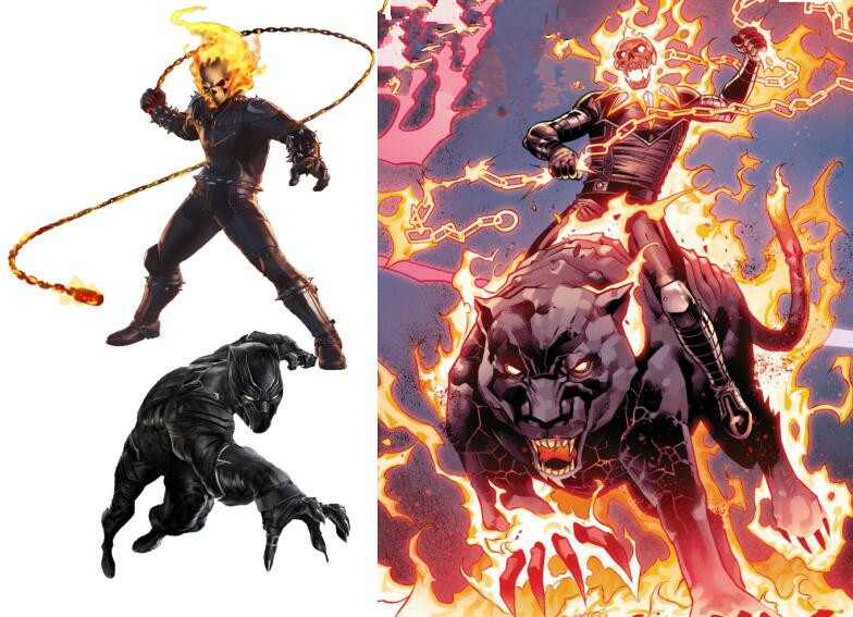 恶灵骑士与黑豹美国队长是一位物理型超级英雄,电影中也有着不错的