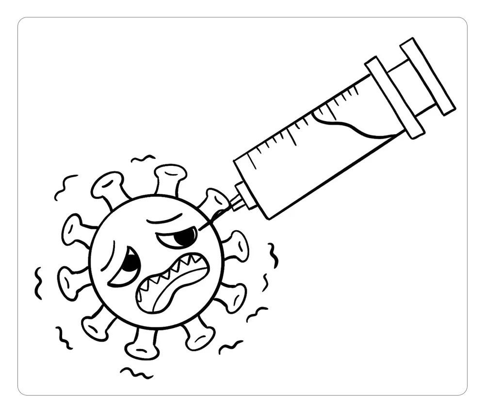 消灭病毒抗击疫情简笔画图文视频教程