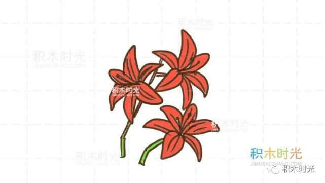 植物花卉简笔画大全 画百合花简笔画 简笔画 画法