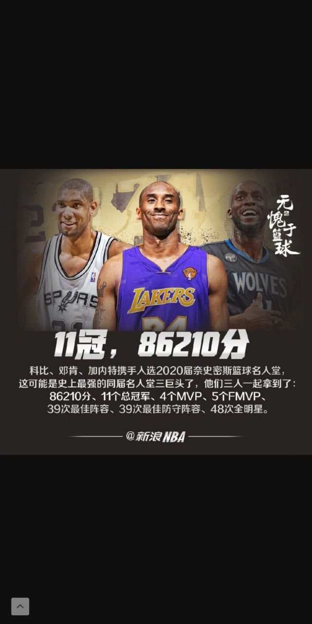 科比入选奈史密斯篮球名人堂这是他2020年收到的最好礼物