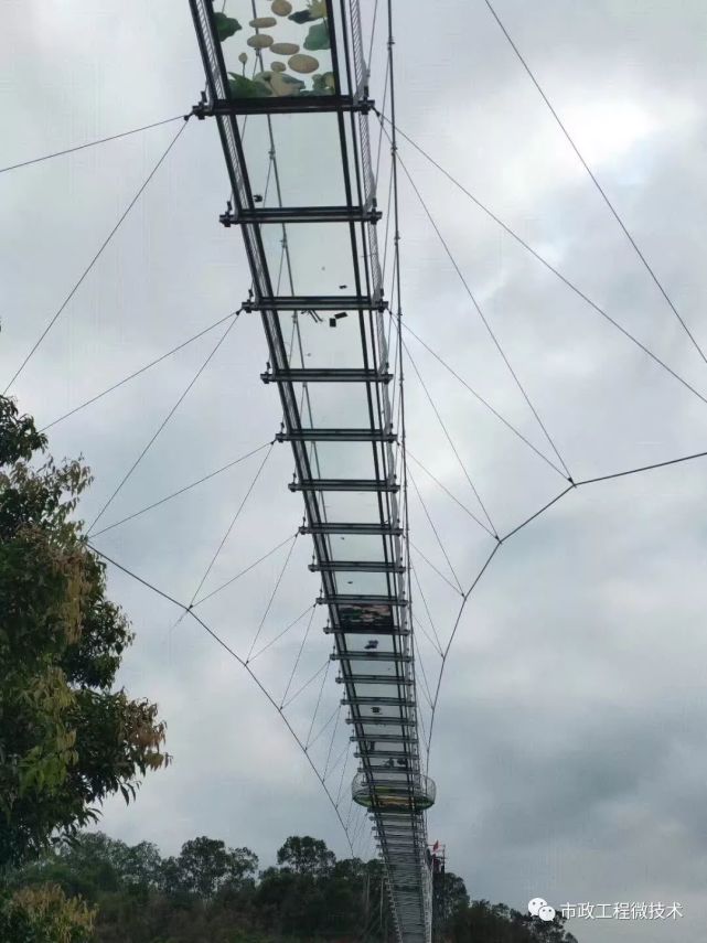 景区人行玻璃悬索桥