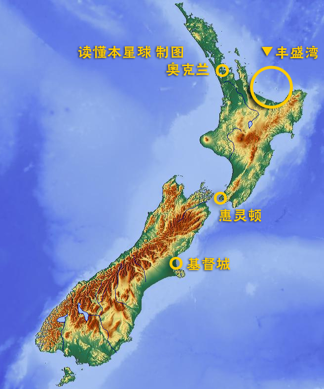 新西兰最大城市奥克兰附近的丰盛湾,因其气候适宜,土地肥沃,交通便利