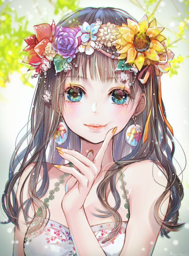 漂亮花环幸福滋味美美哒动漫头像