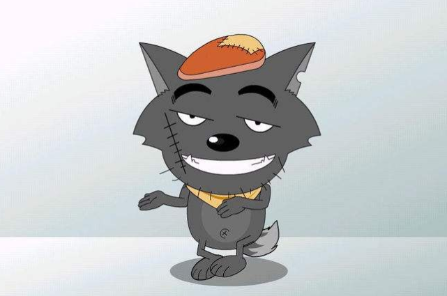 特别的过分,比较心疼灰太狼,这时候的灰太狼头顶破帽,脸上有一个刀疤