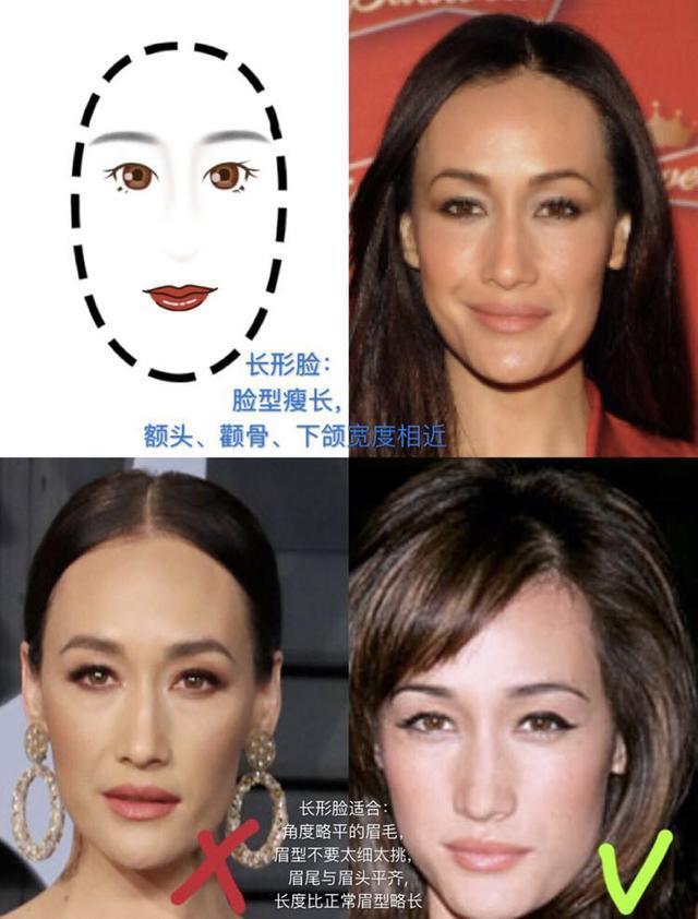 maggie,她的中庭比较长,妆容不合适就会有点容易显老,所以眉毛要避开