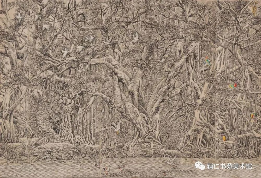 祝大年首都机场壁画森林之歌的创作构思