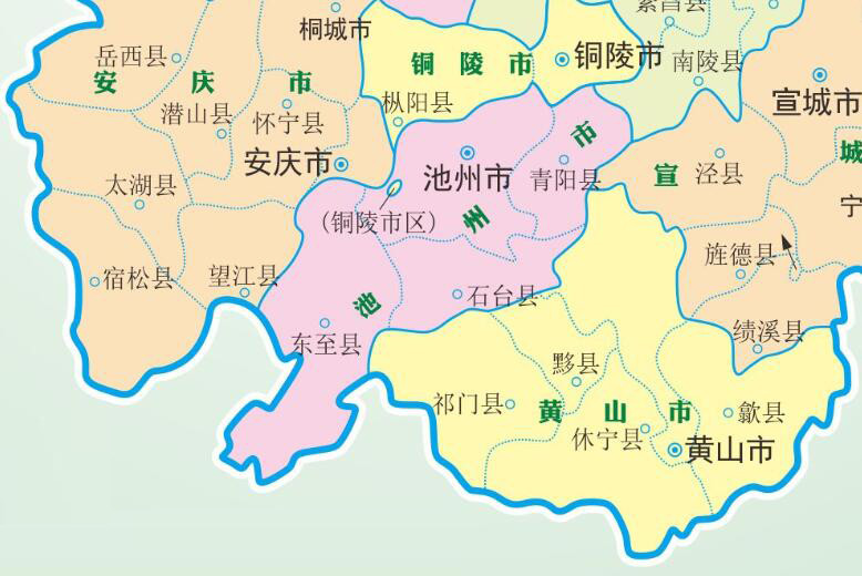 安徽池州地图位置地图图片