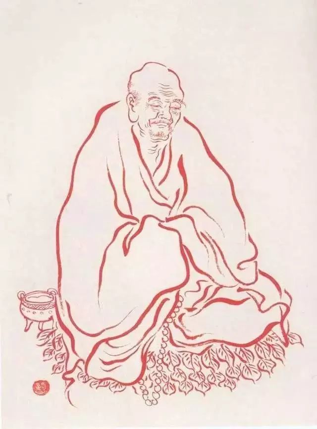 弘一法師李叔同108幅羅漢圖