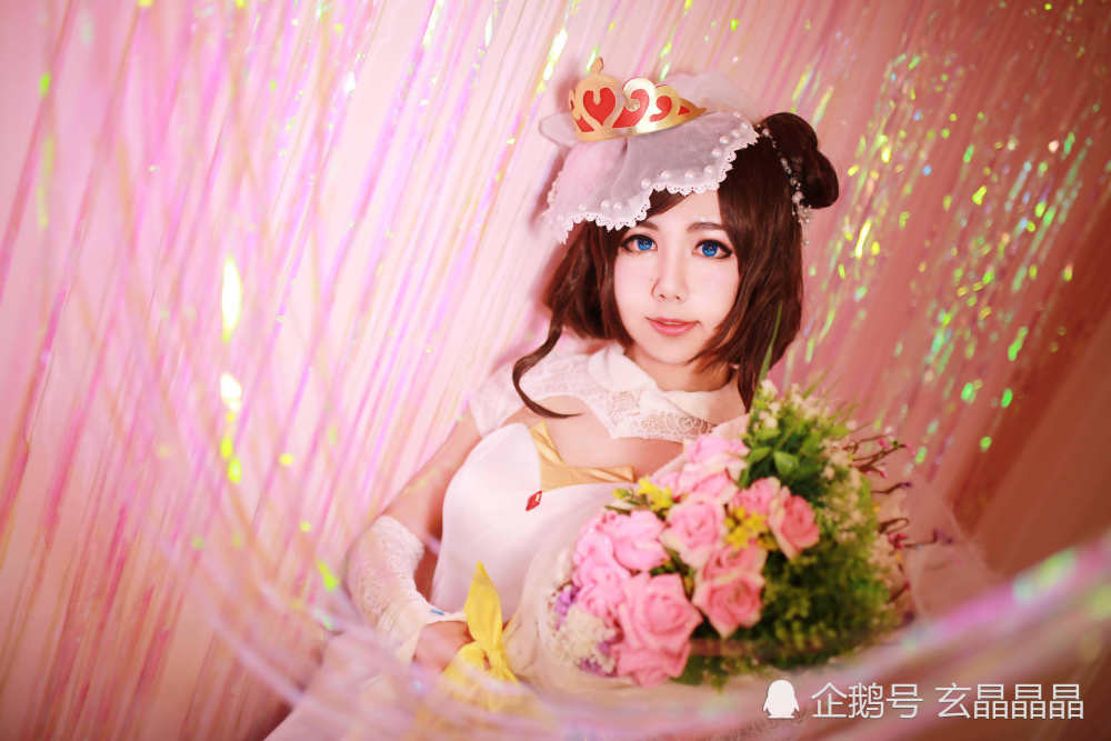 王者荣耀小乔纯白花嫁cosplay