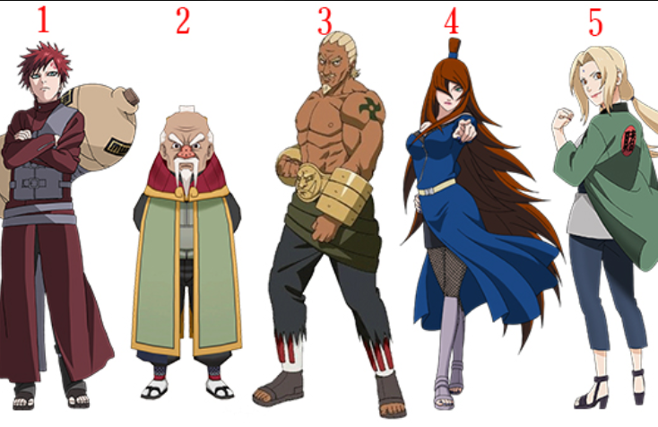 火影忍者五影退休后的形象雷影头秃了水影老了我爱罗哭了