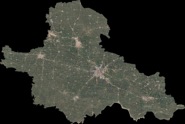 2016年阜阳市卫星全图