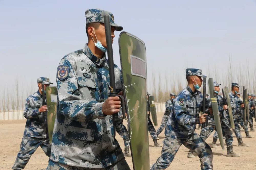 劈,戳,撩,抡,扫,空军警卫兵的警棍盾牌操来了!