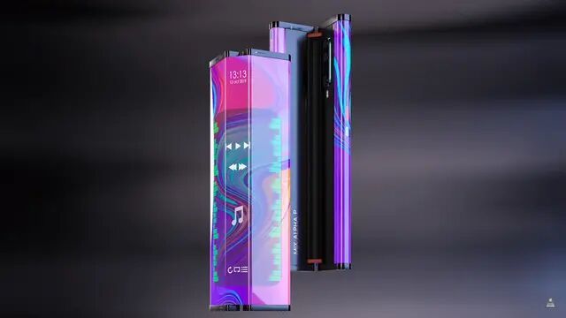 小米mixalpha2概念图伸缩环绕折叠屏科技感十足