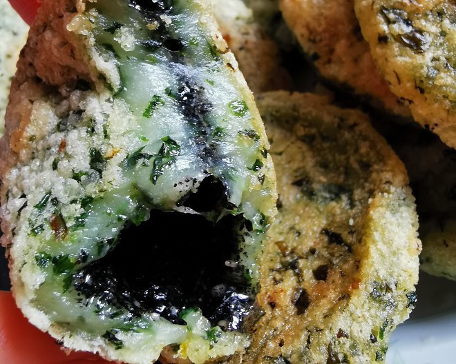 可遇不可求野草头塌饼 上海土小吃 香脆好吃