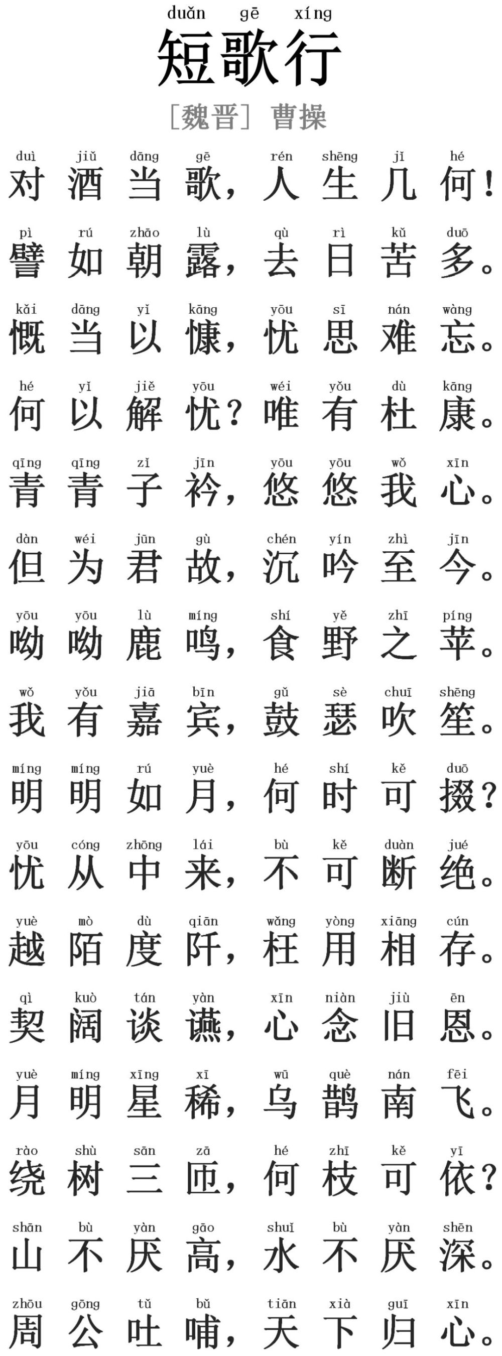 每日读诗短歌行 腾讯新闻