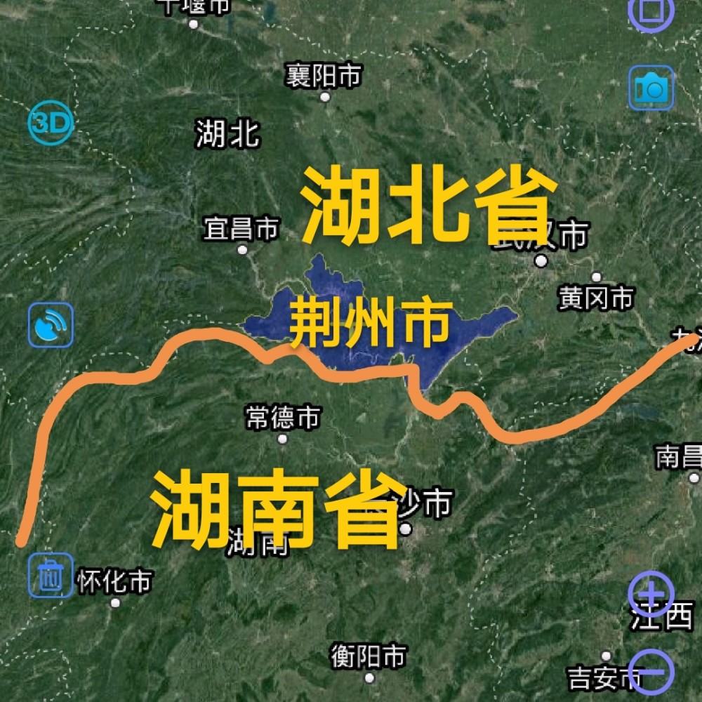 湖北省荊州市2區3縣3市城區面積排名最大縣城和湖南省隔長江而望