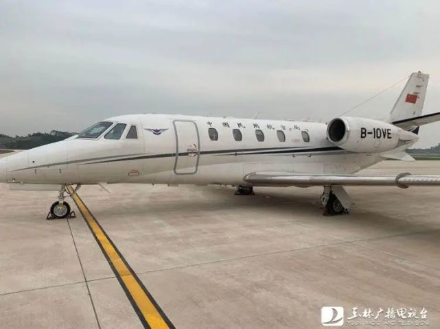 你好奖状c560玉林福绵机场迎来首架飞机