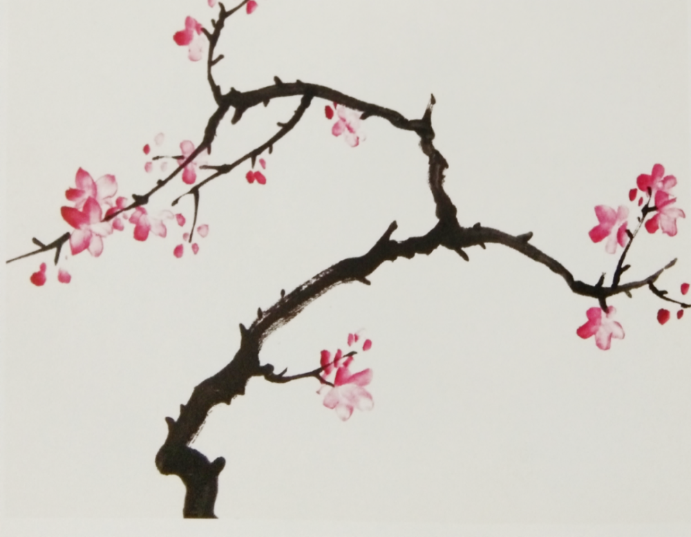 绘画美好春色国画桃花的画法步骤图解