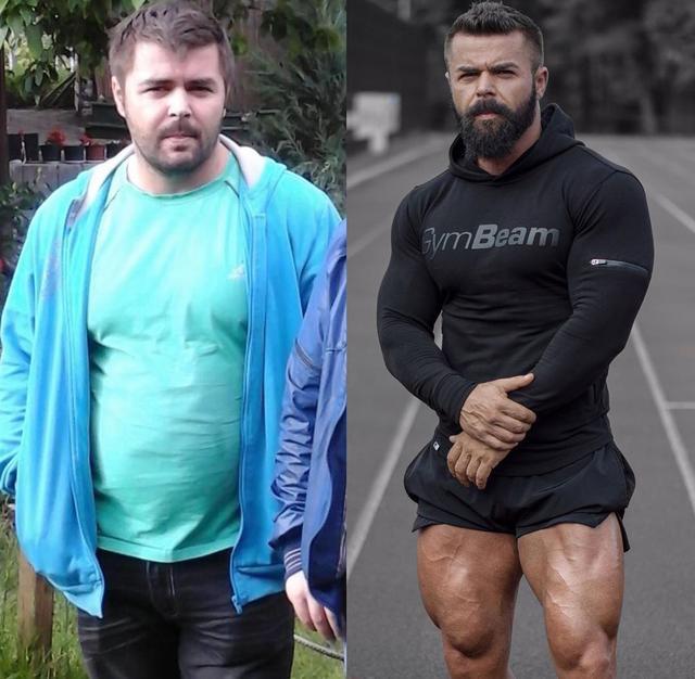 大肚腩变腹肌,胖小伙变型男,变化太大了