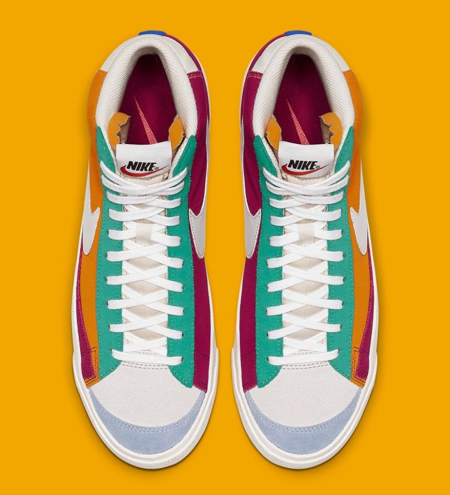 nike 开拓者高帮球鞋鞋 双面阴阳 鸳鸯配色 复古滑板鞋 开箱