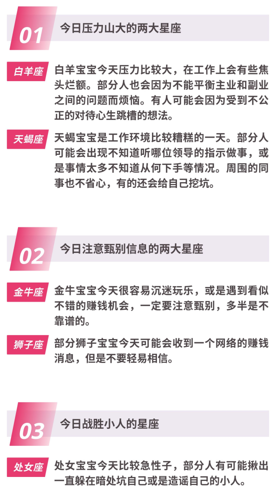 4月13日运势预告 哪些星座需警惕被猪队友坑 热备资讯